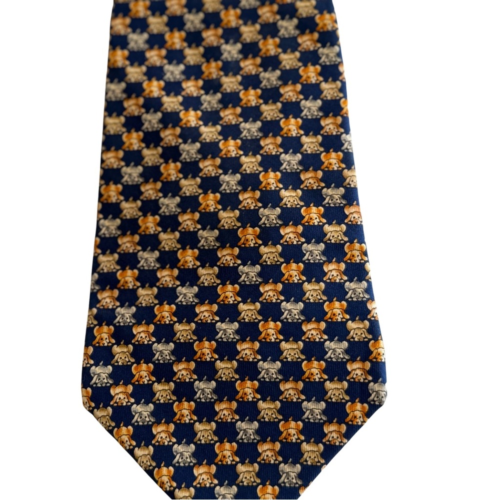Salvatore Ferragamo 100% Silk -  Puppy Motif